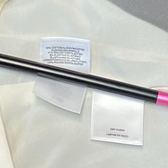 Anne Klein Grey White Stripe Shift Dress Sleeveless Midi 16 Lined Wide Bands - Picture 10 of 11